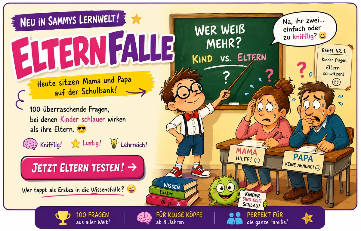 Die Elternfalle – Kinder testen mit 100 überraschenden Fragen das Wissen ihrer Eltern